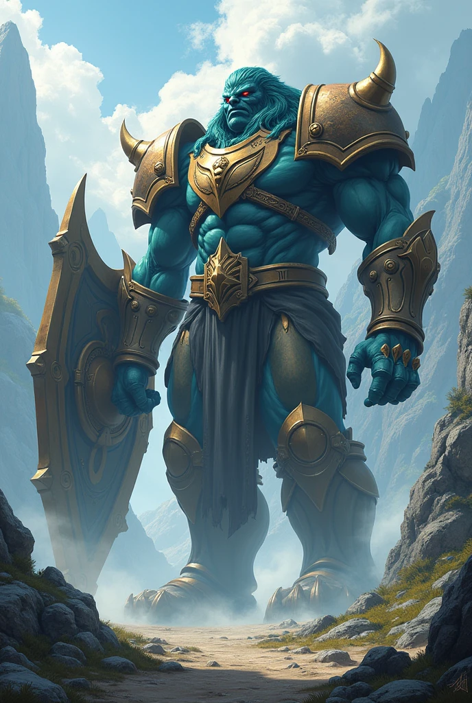 Stone Titan is a colossal creature, with dense rock skin and eyes glowing with precious minerals. He is known for his strength and endurance, being able to withstand heavy blows and extreme temperatures. His presence is feared by enemies, but it is also seen as a symbol of strength and stability for those who respect him.