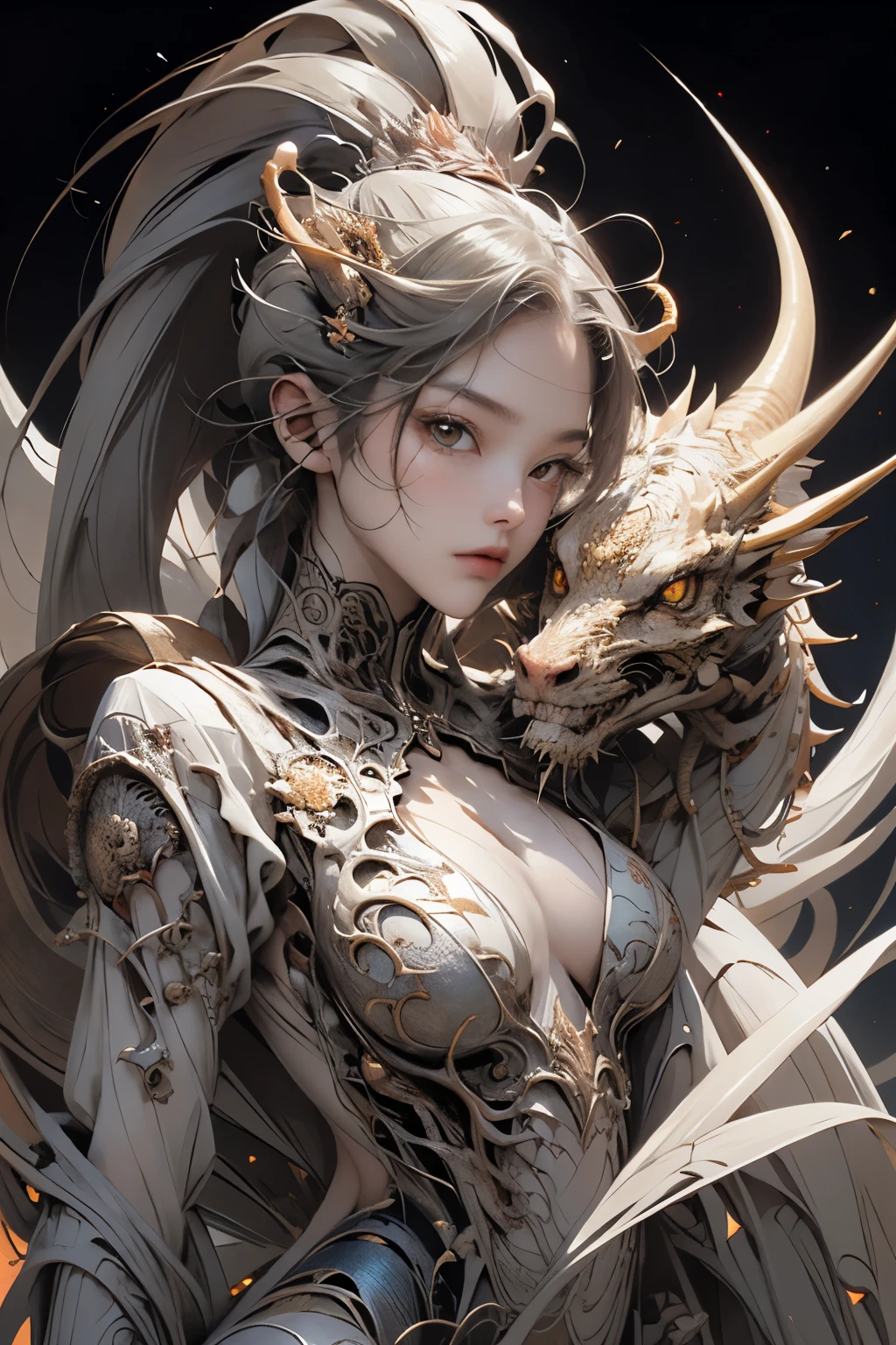 official art, unity 8k wallpaper, ultra detailed, beautiful and aesthetic, masterpiece, best quality, (zentangle, mandala, tangle, entangle), (fractal art:1.3) , 1girl, extremely detailed, dynamic angle, cowboyshot, the most beautiful form of chaos, elegant, a brutalist designed, vivid colours, romanticism, by james jean, roby dwi antono, ross tran, francis bacon, michal mraz, adrian ghenie, petra cortright, gerhard richter, takato yamamoto, ashley wood, atmospheric, ecstasy of musical notes, streaming musical notes visible