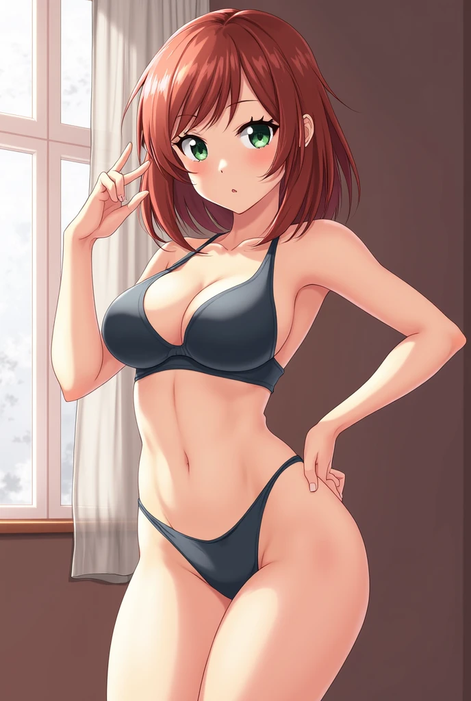Anime girl without panties