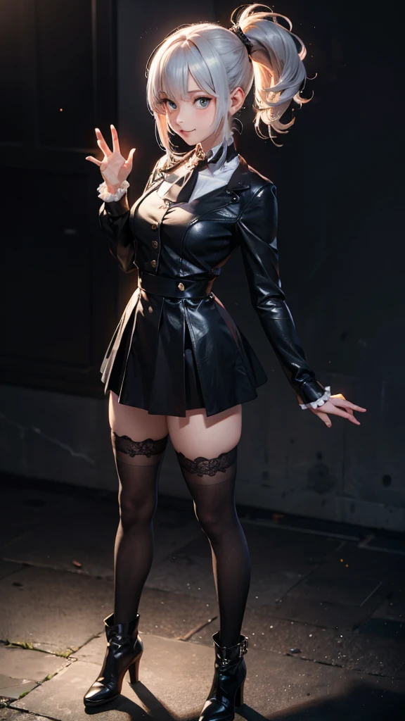 (((((Two beauties:1.8)))))Dark blue high socks,Real、8k,masterpiece,Perfect human body,8 heads,(RAW Photos:1.2)、(Realistic:1.4)、The beauty of beautiful details Laughter、BIG ASS、bionde、((necklace))(Glowing Skin)Earrings eyelash Beautiful and detailed、Large file size、Very detailed、High resolution、Transcendental beauty Highest quality、masterpiece、、((See-through,Frills,lingerie))、Very detailed performance, In detail、Highly detailed facial cinematic lighting、-yeld gipositive、((Dynamic pose)))、(Lean back:1.2), (Open Stance))、(From below:1.5), (Under the skirt:1.5), Check Pleated Skirt、Sexy upward glance, (Spread your legs and show me your panties:1.5), (Black See-through Panties:1.5), (Low rise:1.5), (Long white hair:1.5), (Healthy Body:1.5), (High leg tiny panties,,,,,,:1.5), (Looks like see-through panties :1.3), (Pubic hair is visible:1.5), (Browsing Caution:1.5), (Shyness:1.5), (Black long boots:1.5)((Big Breasts:1.7))The underboob is visible,Sideboob,((orgasm:1.8))Thick vagina,wet vagina