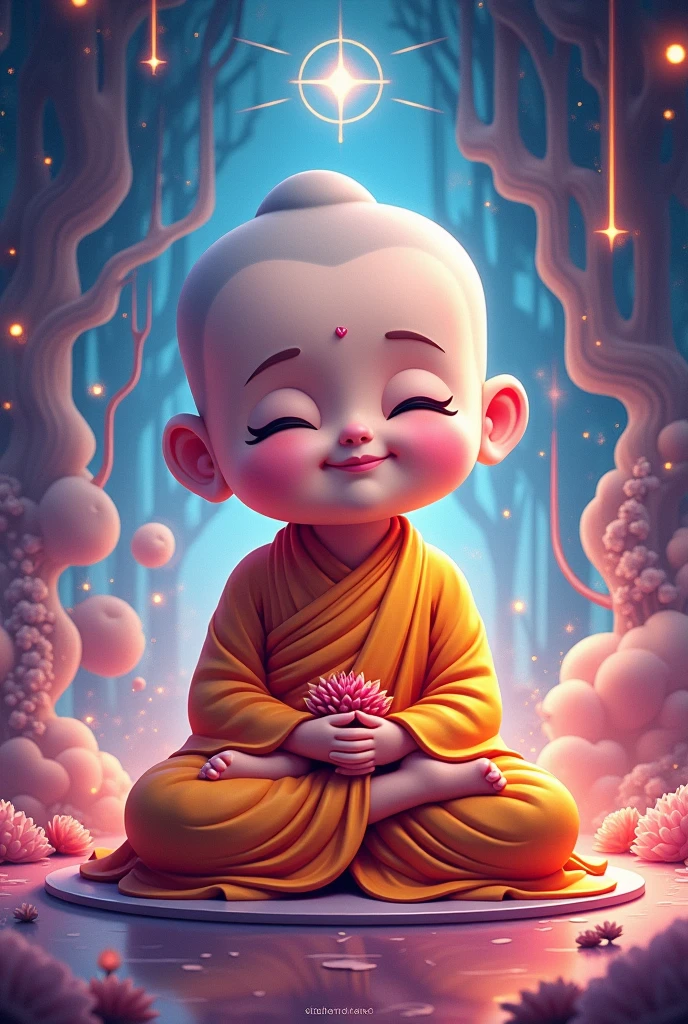 Cute baby monk