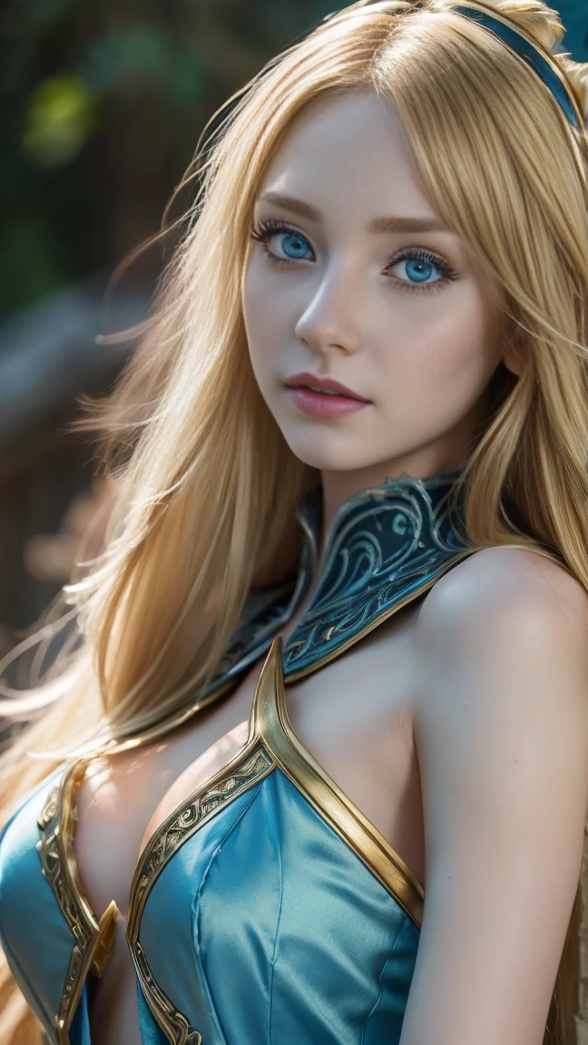 DOTA2, Crystal Maiden rylai, blonde women, full body, break (masterpiece:1.2), highest quality, High resolution, unity 8k wallpaper, (shape:0.8), (beautiful and detailed eyes:1.6), highly detailed face, perfect lighting, Very detailed CG, (perfect hands, perfect anatomy)