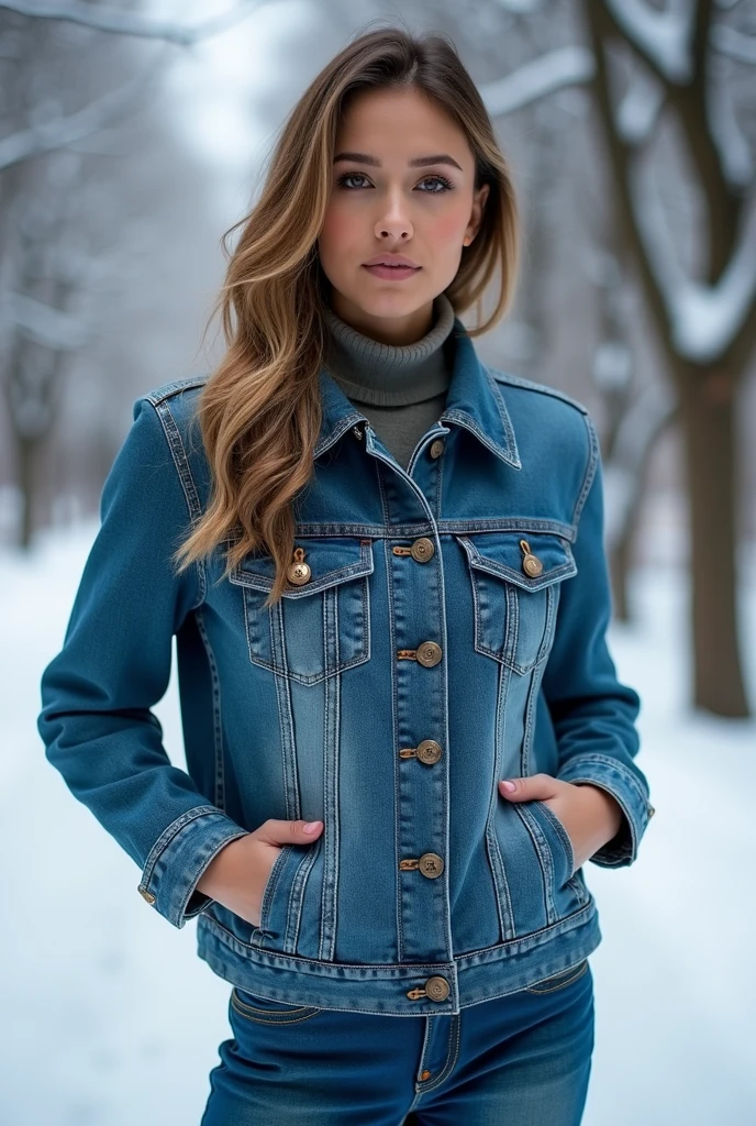Jeket Collection Winter collection deynim jeket for women 8k high quality hd - SeaArt AI