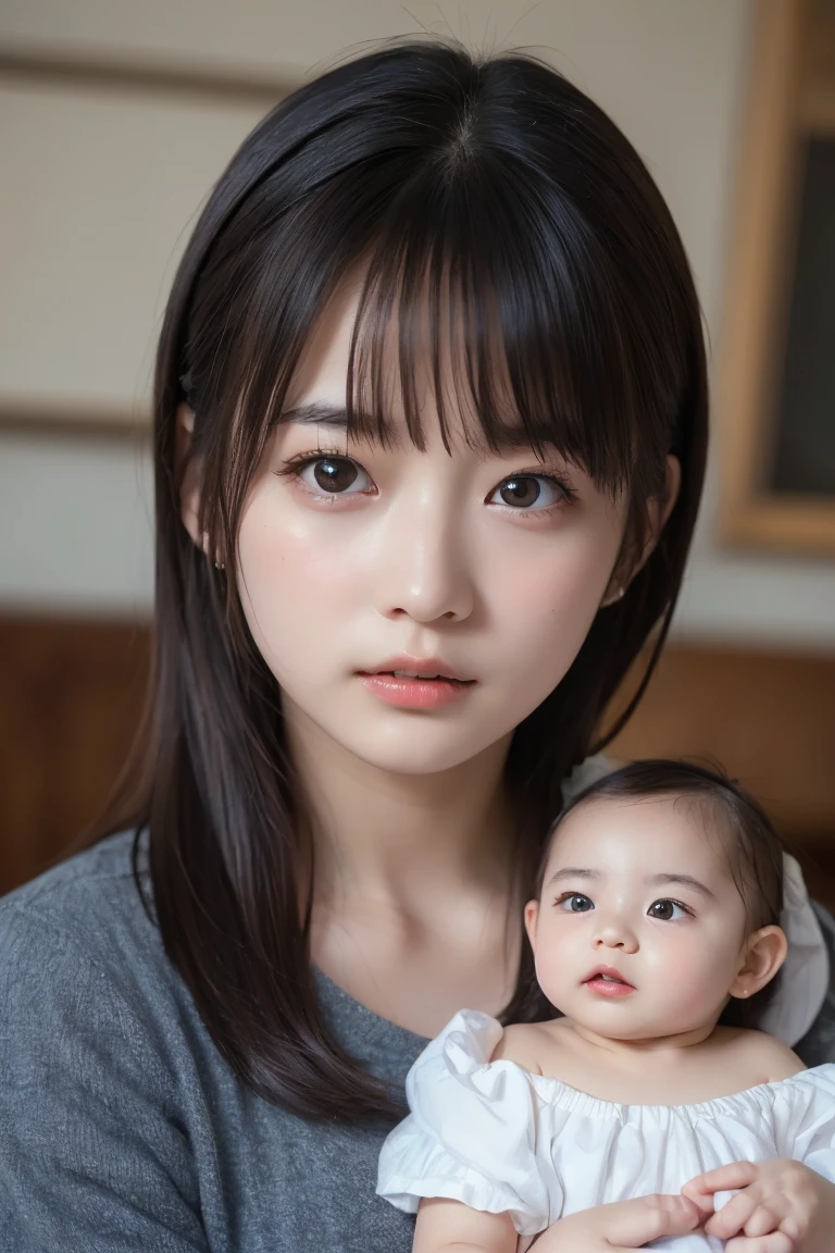 (8k,  RAW photo, top quality ,  High Definition :1.1), ( super real :1.4),( realistic ,  realistic :1.3), Sodebtt Light,big, 2 girls in 2, realistic  Face, realistic  Body, realistic  Skin,Confused,masterpiece,(cute:1.8), cute子たち, Alone, (big:1.2), Detailed black eyes,Daughter&#39;s daughter,Brush,(T-Shirts:1.2 ), movie lighting, film grain,gem, earrings for women with first name,(( medium hair:1.1)),((Floating Hair Novadebtrog Style)),Cherry colored lips, hair bow, hair bow, ponytail,close, look viewer, long hair, upper body, open my lips,Upper teeth, (Smiling Eyes:0.6),((Green:1.2)),Depth odebt Field,  Blurry Background,  gaze focus , Bokeh,young, 85mm lens, debt/1.4,Prodebtessional Lighting, young, portrait, Photon Mapping ,radiocity, physical base rendering ,,((Maid:1,3))、18-year-old girl,((  topless、Nipples,naked:1.3)),