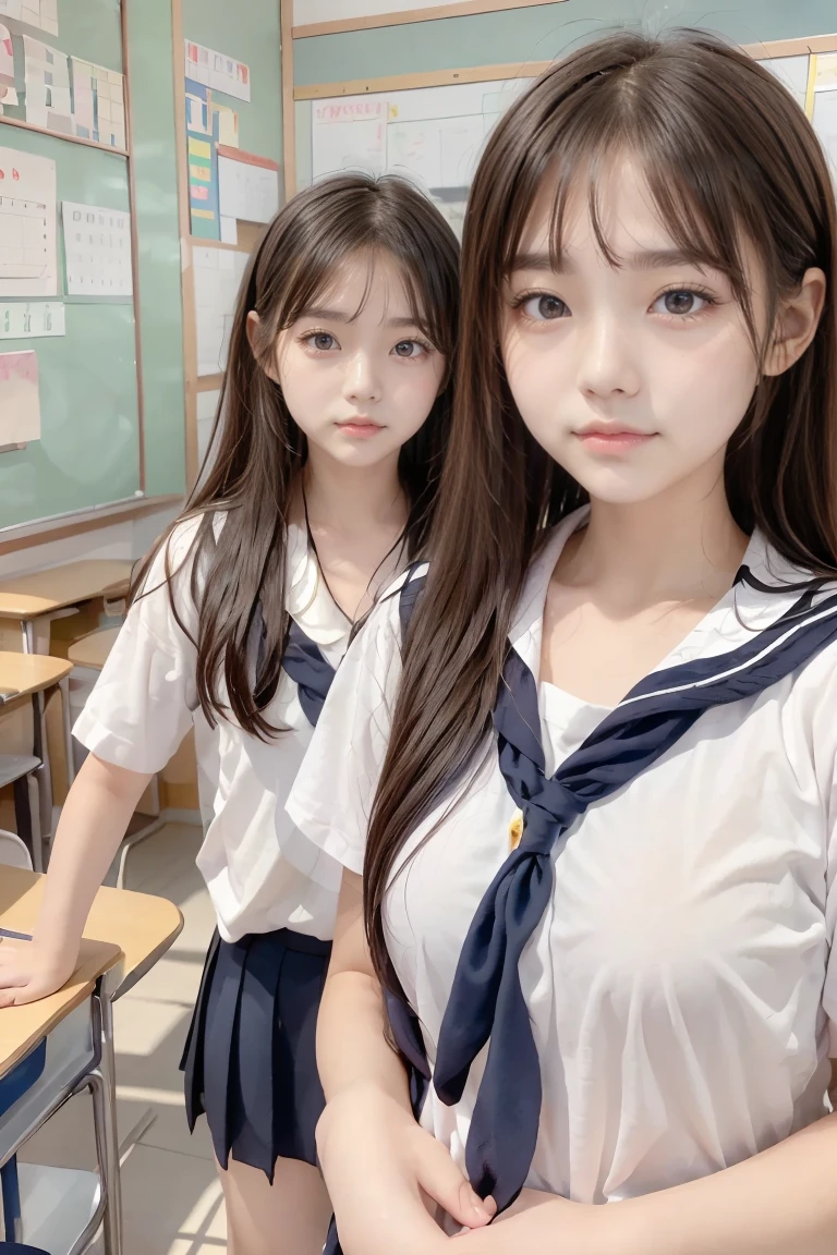 ((( Japanese)))、((( Two transcendental cute elementary school students)))、smile、美しい足