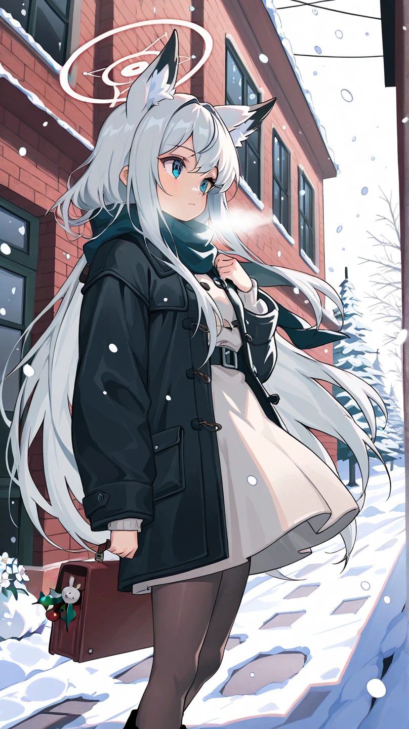 the girl who deploys multiple magic squares, she is wearing a hood, her face cannot be seen, and the distance between me and herself is far., white hair, floating hair, long hair, shiny hair, sanpaku, tearing up, anime, anime style, move chart, from above, atmospheric perspective, UHD, retina, masterpiece, accurate, anatomically correct, super detail, high details, high quality, best quality, highres, 1080P, 16k