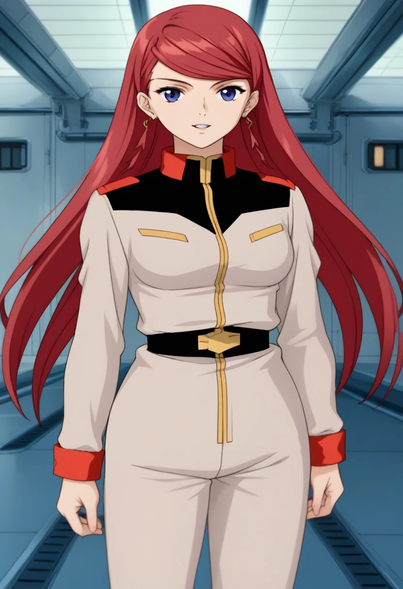 score_9, score_8_ up, score_7_ up, score_6_ up, score_5_ up, score_4_ up,  Source_Anime,  twin blade , Red Hair,  long hair, Shirley Ramsay,uniform、