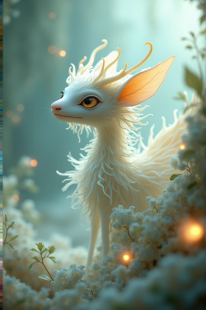 An exquisite mythical creature of the forest,Skin smooth as silk,It has a delicate pattern of spots and stripes,Seems to sparkle in the night,
