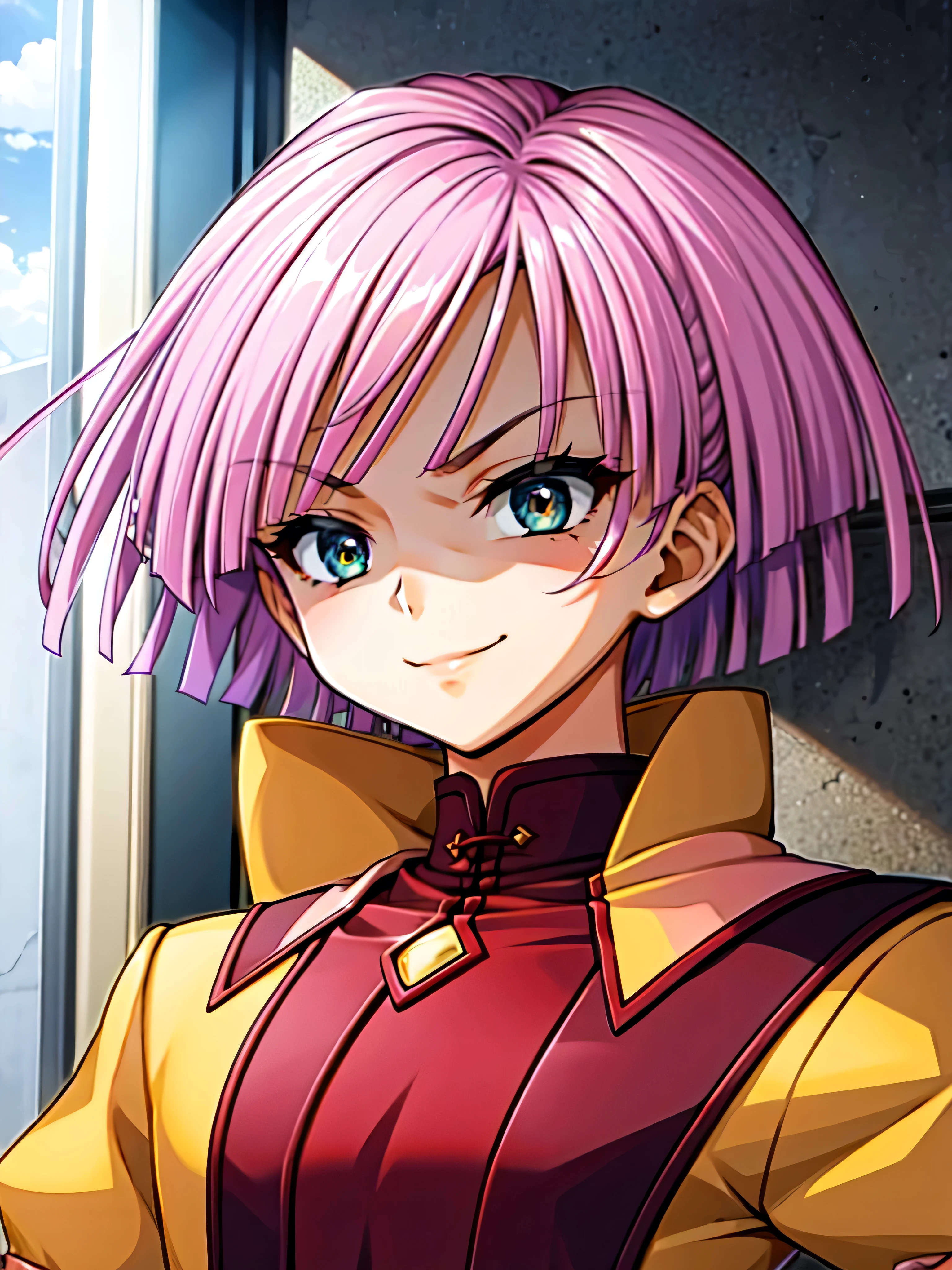 (best_quality 4K, 8K, High resolution, Masterpiece: 1.2), ultra detailed),from_below,(anime_screencap),(1girl,solo),dynamic_angle,very evil_smile,very evil grin,tis,shadeded_face,very sadistic,bob short  hair,