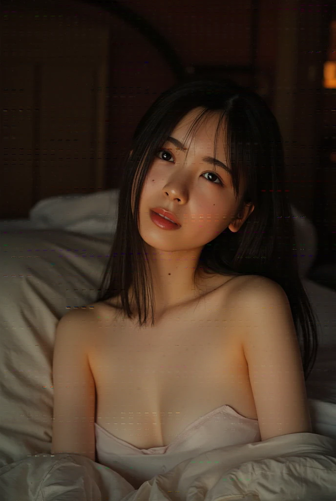 whole body、naked、 (photo realistic:1.4), (hyper realistic:1.4), (realistic:1.3), (softer light:1.05), (Improves the optical quality of movies:0.9), 32K, 1 woman,20 year old girl, realistic lighting, backlight, Light shines on your face, Ray Tracing, (light:1.2), (quality improvement:1.4), (Highest quality realistic textured skin:1.4), good eyes, detailed face, (The face of a woman at the climax), (smile:0),whole body ,close to face, sheer t-shirt, (Improves the mood of your body lines.:1.1), (Helps increase the beauty of the skin.:1､naked on bed (Crawling position on 4 legs)