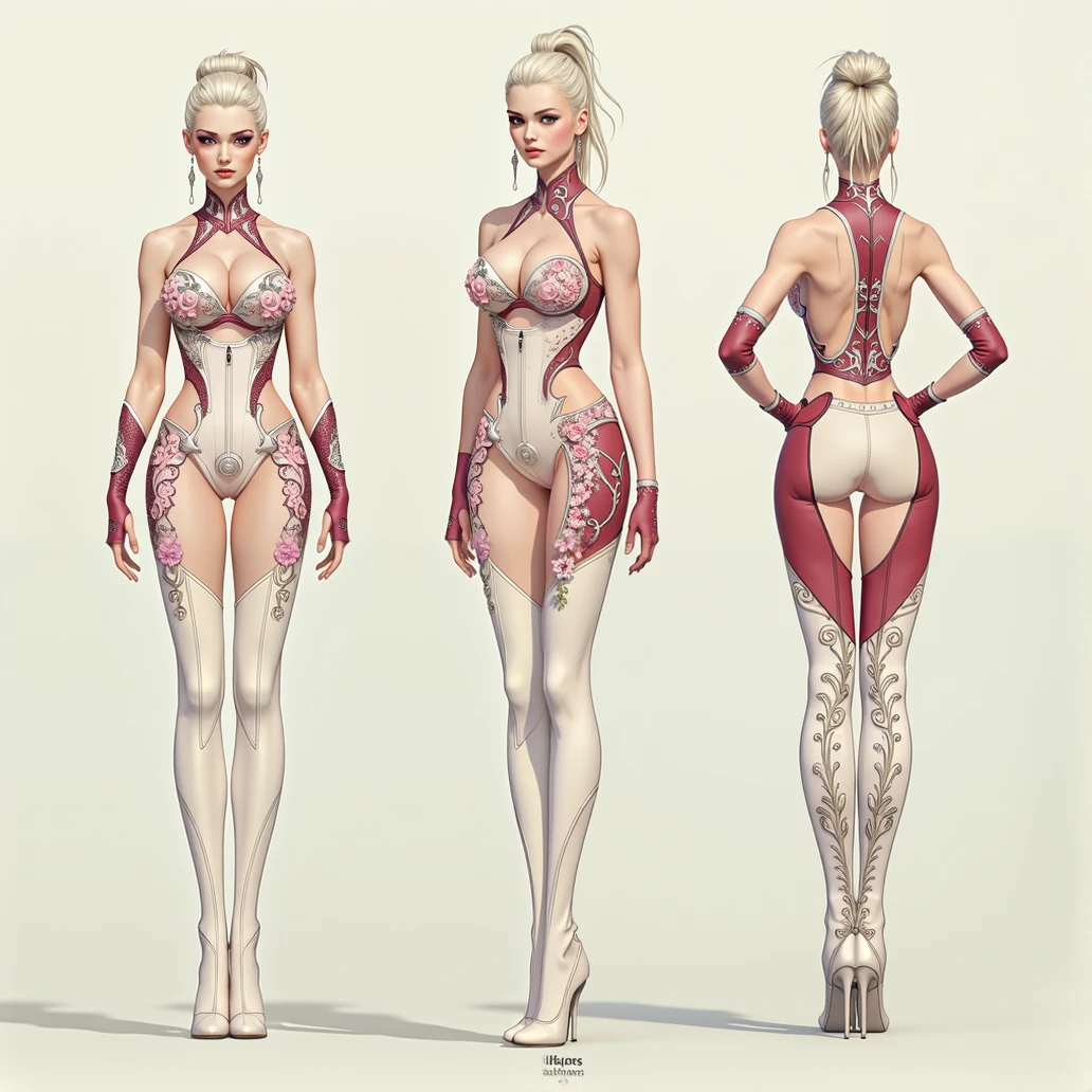 ( Masterpiece, White and vivid colors, (Exposed:1.2), (nipple:-0.9)(Acutance:0.9)), (((Tiny idol))), ((face variations)), { Navel | pretty Ass }, portrayed in the best quality and high resolution. The image should be ultra-detailed, realistic, and photorealistic with a touch of rawness. concept art. The color tone should be vibrant and vivid, enhancing the overall visual impact. (Whole Body proportions and all limbs are anatomically accurate), (Vivid Colorful light shines through the delicate stained glass). delicate limbs, Detail of sparkling oiled ivory skin, (short Bob, delicate wear), Whole Body proportions and all limbs are anatomically accurate .