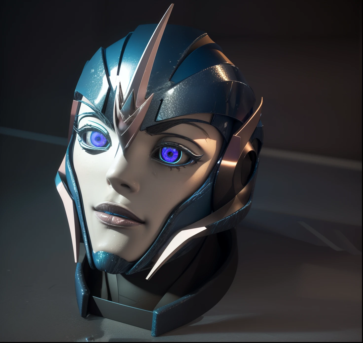 (masterpiece, best quality:1.2), arcee ((((((disembodied head))))))(transformers prime), 1girl, mecha, solo, robot, blue eyes, autobot, no humans, blue lips, science fiction, glowing, realistic, (professional 3d render:1.3) , ((((((disembodied head))))))(most beautiful), best artwork in the world, Features detailed and shiny, Fantastic location, cinematic professional modelling environment, ((outdoors)), 8k unity render, cinematic lighting, Detailed, (vibrant, photograph realistic, Realistic, Light, Bright, Sharp focus, 8K), (((disembodied head)))laying on the ground