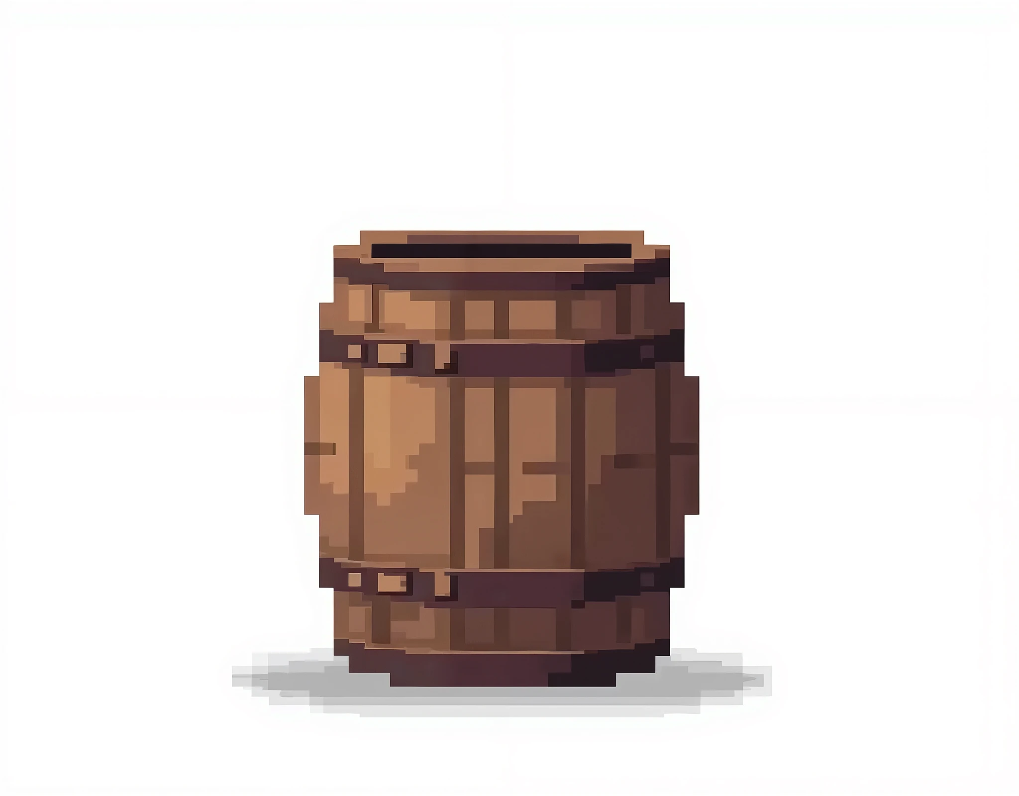 create pixelate barrel inwith white background