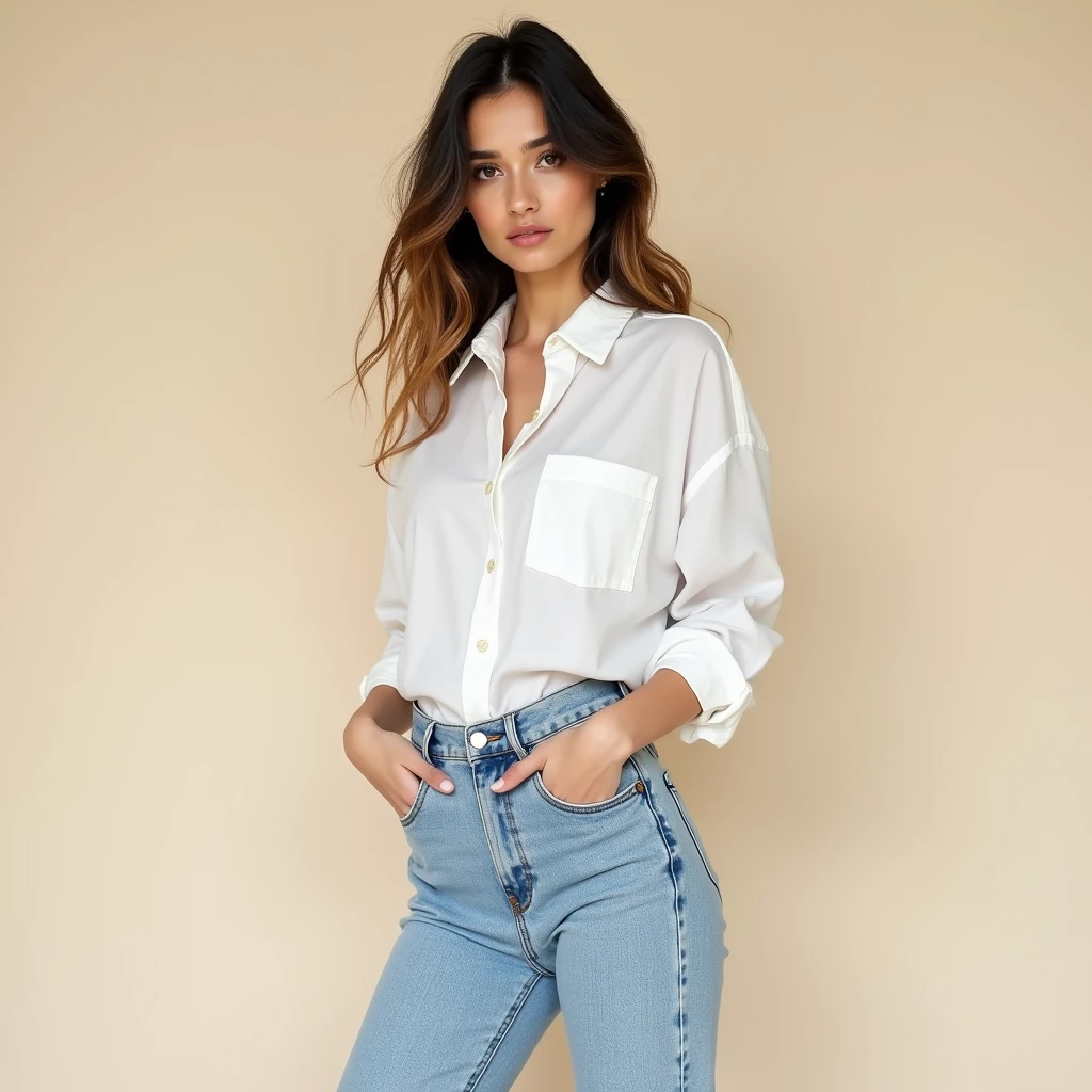 Woman
28 years old
Dishevelled hair
Miniskirt
Blouse