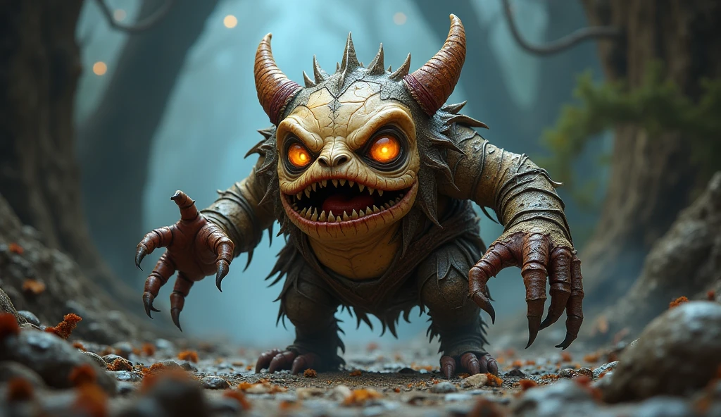 (ultra detailed), A Toad from Super Mario that has merged with a demon