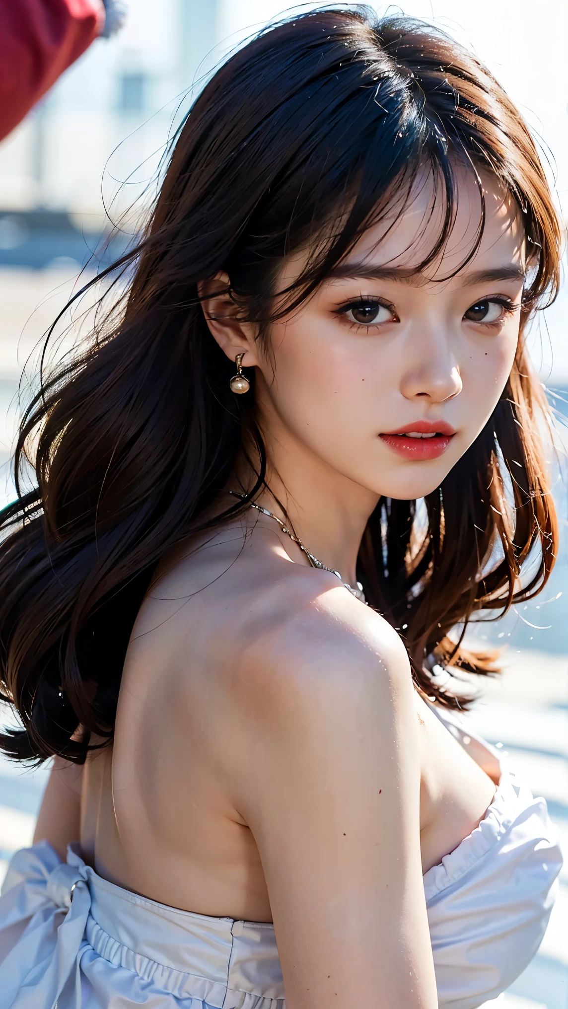 Tabletop、(masterpiece:1.3), (8k, Photorealistic: 1.4, RAW Photos, Best image quality: 1.4), Japanese Idols、Super detailed face、Attention to detail、Genuine、 double eyelid、Big and attractive eyes、Perfectly beautiful eyes、 Sharp focus:1.2、Beautiful woman:1.5、 Light brown hair、 Highest quality、masterpiece、Ultra-high resolution、Depth of written boundary、Perfect Shadow、(Photorealistic:1.4)、 Highly detailed and professional lighting、 Perfectly shaped、Symmetrical face、beautiful girl、Glowing Skin、Sharp focus, Perfect Anatomy,Realistic Light、Beach、night、Beautiful sky、Looking up at meteors、Full body view、