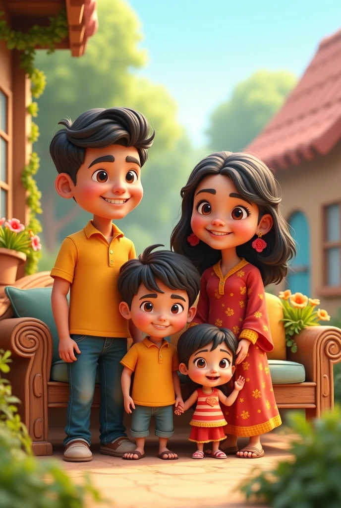 Years later, the family is seen together, playing in the yard. Anna and Luis exchange a look of contentment and fulfillment.