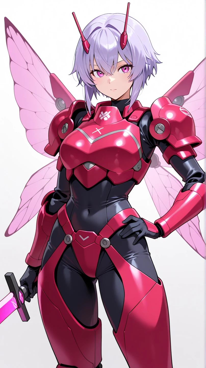 Hot insect crustacean woman, Guyver style, evil smile, scaraber reploid, bellows tail, cel shade adult animation, alien queen,