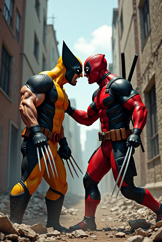Wolverine ao lado de Deadpool.