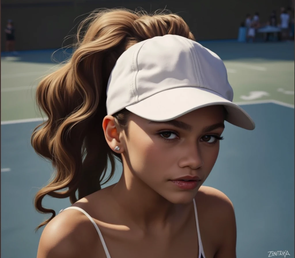 (zendaya:1.3) "painted, a beautiful young girl, she bursts into tears", the most emotional scene, Watercolor, trending on artstation, sharp focus, studio photo, intricate details, highly detailed, by greg rutkowski