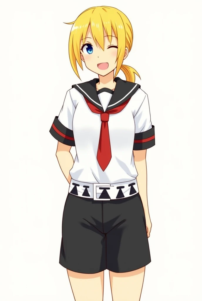 Blonde,wolf cut. Shota, sailor suit, sailor hat, blue eyes, tomboy, Naughty whole