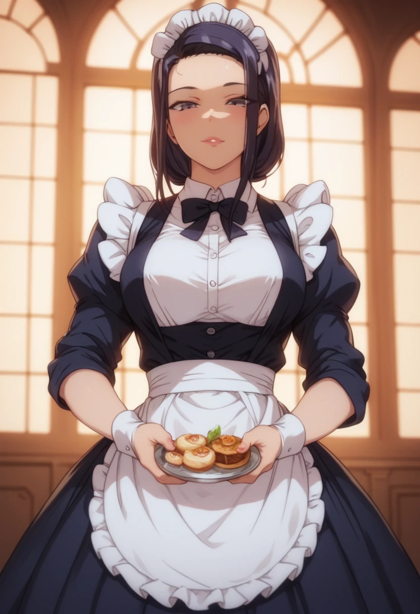 Tsubaki :  dressed as a maid,