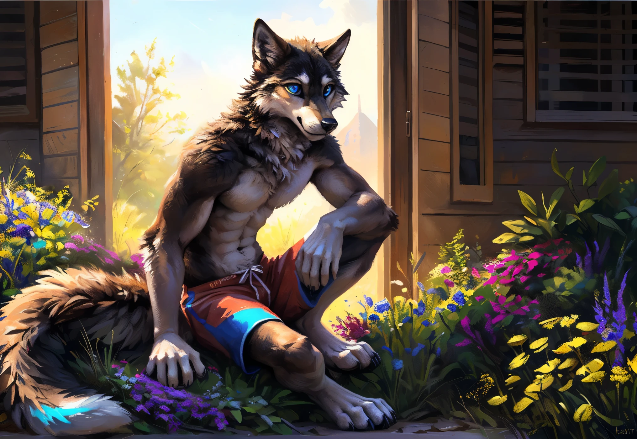 solo, male, (slim), (male anthro lizard):1.3, green body, white belly, (laying on back):1.3, (kemono:1.4)
(typing on computer) (black thong, red pattern:1.2),
detailed eyes, lizard tail,  ((body portrait)), 
, (detailed eyes, green eyes, glowing eyes):1.1,
(outdoors:1.35), computer,  forest, candle, night, (particles ,firefly, blue glowing):1.3, 
detailed background, photorealistic, realistic hands, 8k hd,
(dark shadows, wide dynamic range, hdr, low light:1.2),
by (by Pino Daeni, (by ruaidri), (by virtyalfobo), (by Kenket).