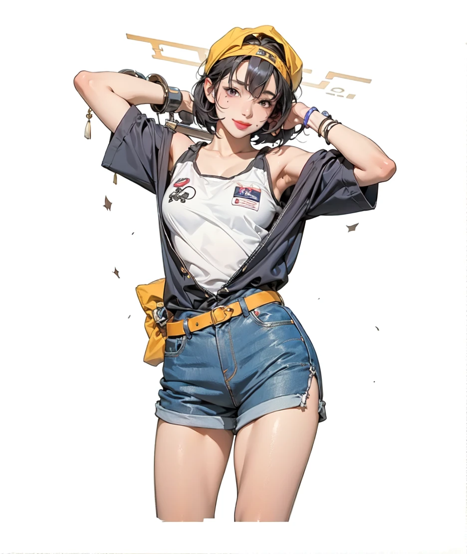 Uchimeimei, Very sensual, Clothes for girls with funk, Brazilian, Rio de janeiro, Dancing funk, scroll, big assa, thick leg, Wear extremely short denim shorts, wearing a mini shirt, There is leakage in the belly button, Nike sneakers, long whitr hair, Speakers at the back, full bodyesbian, Very realistic, Very sexy, 8K, 8K is extremely detailed), (Extremely Delicately Beautiful), (tmasterpiece), (Better quality: 1.0), (Ultra-high sharpness:1.0)