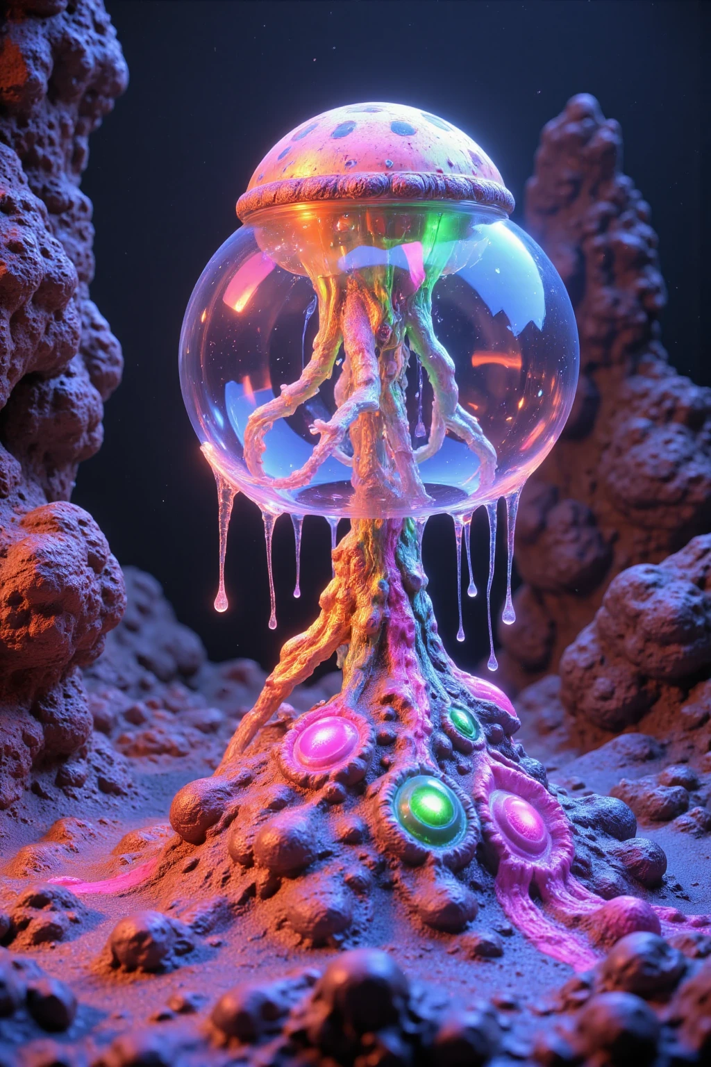 Glowing Nightmare, Glowing Runes_green Glowing Runes_pink,LSD, DMT imagery. octane render, psychedelic droplets of water, abstract liquid, and intricate rainbow art. octane render, black 3d fluid simulation,  ethereal bubbles, swirling liquids, and highly detailed, octane render, reflective rainbow bubbles, twisted colors inside of glass spheres, Psilocybin Dream inside an amazing image of light emerging from colors in a shimmering glass morphing out of colors, bright neon and fluorescent colors,very bright, vibrant colors, perfectly formed and symmetrical reflective bubbles and spheres, attention to detail with these beautiful bubbles and spheres, Extreme Hallucinations in a gorgeous piece of  psychedelic digital artwork, Stunning, pixel art, tripped out colors, 4d mandelbulb psychedelics, glass like psychedelic landscape, intricate rainbow environment, psychedelic underwater brightness and glow with neon colors, glowing colors twist inside of translucent glass spheres and bubbles with light and color reflecting off of both in bright fluorescent colors, psychedelic trip, fluorescent and neon aesthetic, psychedelic vibrant colors, bright psychedelic paint splattered backgrounds,swirling spirals and vortex, bright vibrant colors popping out from 3d glass spheres, Rotational Symmetry, Pixel Assets, Portrait photography, Surrealism, Photorealistic, Hyperdetailed, Glass Morphism, Digital Art, Sparkle, Optical Illusion, Glowing Light, Reflective Light, Overexposure, Backlighting, Depth Of Field, Spheres and bubbles show perfect Symmetry, Awe inspiring, Breathtaking, Indescribably Beautiful, Heaven sent images, Best Quality, Award Winning, MasterpieceA close up of beautiful bubbles floating on top of each other, LSD, DMT imagery. octane render, psychedelic droplets of water, abstract liquid, and intricate rainbow art. octane render, black 3d fluid simulation,  ethereal bubbl