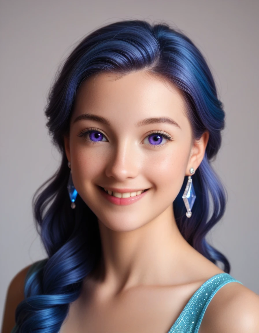 (masterpiece:1.2), (best quality:1.2), award winning photo, 8k, uhd, dslr, Photograph, professional essay, (full body shot:1.2), realistic beautiful detailed Disney Princess Belle or Elsa, all furry, unshaved, {Intricately detailed face, rosy cheeks with a touch of realism (((subtle hints of acne))), (microscopic skin details), (subtle skin pores:1.2), (light freckles:0.8), (translucent skin:1.1), small and refined chin, dainty lips wearing (((cool-toned pink lipstick:1.2))), (soft smile:1.1), (gentle smile:1.1), (shy smile:1.3), (harmonious color palette:1.2), (((luminous light-colored eyes, enhanced with a delicate soft beige eyeshadow:1.2))), (well-blended eyeshadow:1.1), (minimalist makeup:1.3), (natural makeup look:1.3), (looking at the viewer:1.2), (slight head tilt:0.8), (almond-shaped eyes:1.1), (natural eye size:1.2), (realistic eye proportions:1.3), (detailed irises:1.3), (realistic pupils:1.2), (subtle reflections in the eyes:1.1), (catchlights in the eyes:1.2), (visible iris:1.2), (sharp focus on the eyes:1.3), wearing exquisite, detailed Tiffany & Co.-style earrings, featuring intricate (platinum settings:1.2) with (pavé-set diamonds:1.3), (delicate pear-shaped sapphire drops:1.4), accented with small (amethyst gemstones:1.3), (intricate filigree detailing on the earrings:1.1), (subtle reflections on the gemstones:1.2), (light glinting off the earrings:1.1), delicate gemstone reflections, wearing detailed clothing, detailed fur, fine details, hyperrealistic, 3d render, soft shadows, rim lighting, backlighting, volumetric lighting, global illumination, vibrant colors, elegant, graceful pose, intricate details, photorealistic, sharp focus. The subject is (symmetrical face:1.2), (centered:1.2) positioned in front of a plain, gradient background, bokeh, shallow depth of field in a complementary, muted color like (soft lavender:1.3).