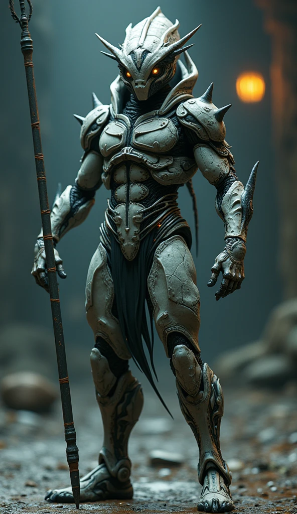 a close-up of a statue of a man , brawny, balrog concept art, detailed full body concept, full body dramatic profile, Distant view of the entire body, muscular character, full body concept, Colossus, photo by full body, as a tekken character, science fiction armor! muscular, official rendering, gollum as a titan