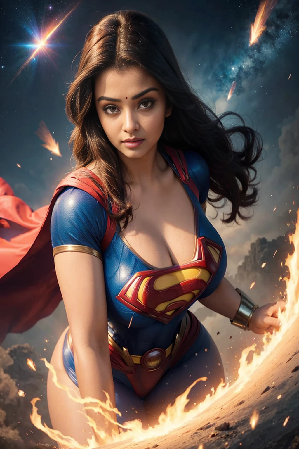 Full body photo of SEX 50YO MATURE MILF AISHWARYA RAI as HORNY MILF MODEL, (ponytail tied hair), ((red and blue US flag bikini)), ((boots)), (((seductive posing and groped in ((RAINY CROWDED ONLY HORNY BOYS' CLUB)) on 4th of July))), day scene, fit curvaceous mature hourglass figure, look straight at camera, sexy 50 yo mature MILF, soft volumetric lights, intricate details, (ArtStation:1.2)