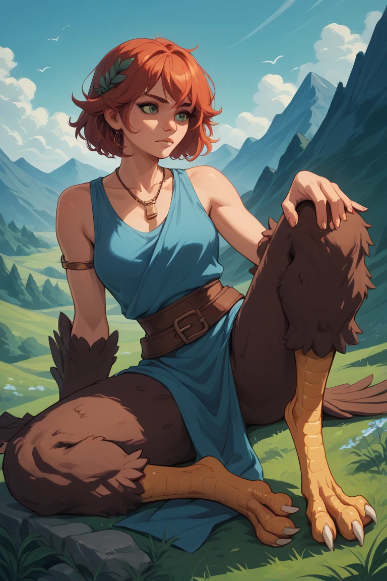 harpy, female, solo, Greek mythology, mountain