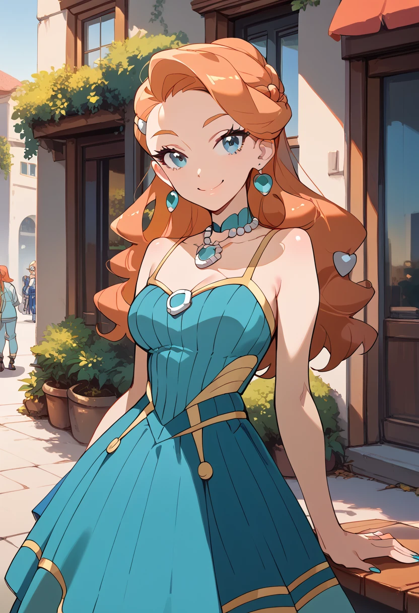 masterpiece, high definition , top quality,8k
(Sonya,orange Hair, blue Eyes )
(Chinesse dress)
smile