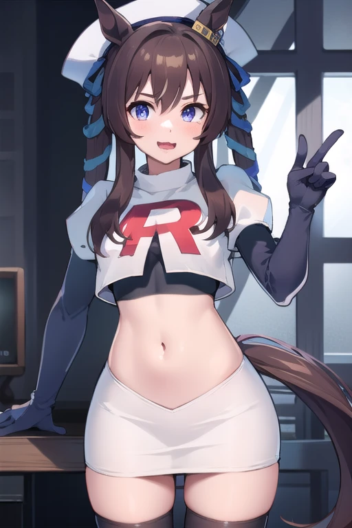 master part, high, high quality, detailed face, Detailed body, full body, 1girl, solo, nude, nude shoulders, naruko uzumaki, twintails purple hair, purple eyes, fox ears, fox tails, smile, looking at the viewer, large breasts, sexy pose, dark lips, standing, blushes, prison