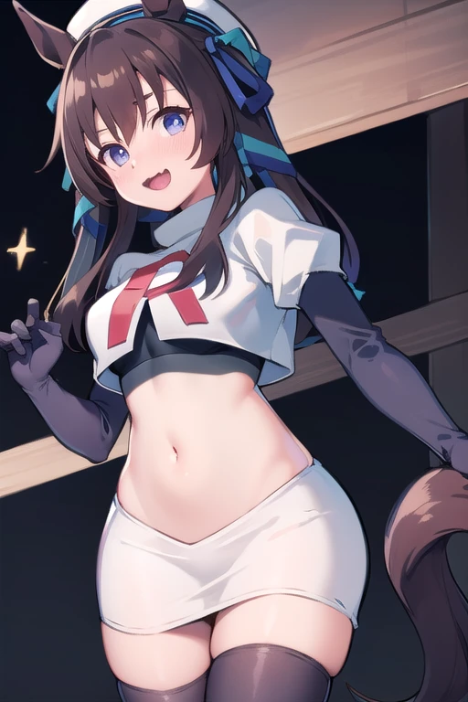 naked,Nude,Agnes Tachyon\(umamusume\), (Very fine eye), masterpiece, Highest quality, whole body, naked,blush,Large Breasts,,spreading regs,alone,Seduce,alone,Leg spreadする,ddler,tail,Leg spread,Shaved pussy,labia minora,Vaginal hole,Spread your legs,Black pantyhose,Crotch