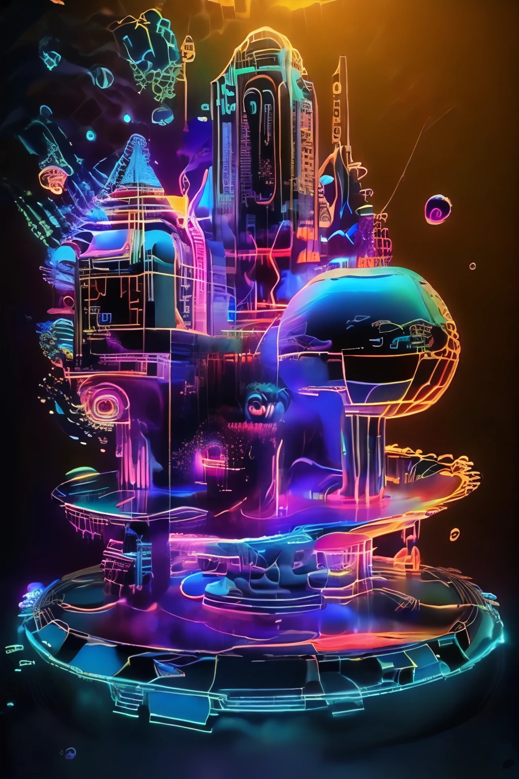 Light is emerging from colors in a psychedelic dream, shimmering glass morphing out of colors, tripped out vibrant colors, perfectly formed beautiful reflective bubbles, attention to detail on the bubbles and spheres, beautiful psychedelic digital art, pixel art, trippy colors, 4d mandelbulb psychedelics, glass like psychedelic landscape, intricate rainbow environment, psychedelic underwater brightness, neon colors, bright colors, psychedelic trip, fluorescent psychedelic aesthetic, psychedelic vibrant colors, bright psychedelic neon colors, paint splattered backgrounds,swirling spirals and vortex, bright vibrant colors popping out from 3d glass spheres, Pixel Assets, Portrait photography, surrealism, Photorealistic, Hyperdetailed, Glass Morphism, Digital Art, Sparkle, Optical Illusion, Glowing Light, Reflection Light, Overexposure, Backlighting, Depth Of Field, Rotational Symmetry, UHD, High Details, High Quality, Super Detailed, Best Quality, Award Winning, Masterpiece. Twist this image in a colidoscope and put multiple spirals onto it, photorealistic, cinematic photography, cinematic portrait, cinematic lighting, portrait photography, hyper realistic, surrealism, interdimensional interference, lightning,static, speed lines,motion lines, reverberation,LSD,DMT,Salvia, Psilocybin, mescaline, methamphetamine,colored spots,trace lines, trails, colored orbs, balls of levitating spheres, fill image.