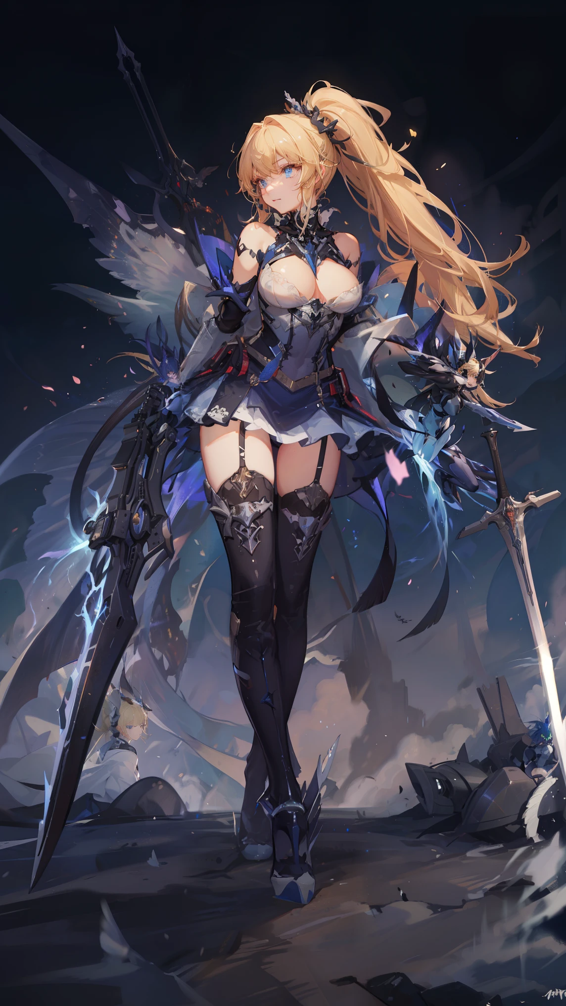  combat mechs ，（blonde girl），( big ponytail),Sparkling Blue Eyes，Blue light energy long sword， galaxy，Mechanical and sophisticated，（（Blonde beauty））Publishing details，Mecha Wings， elegant ，，輝く青藍colorの瞳，（Stocking heels），land，Mechanical and sophisticated，Publishing details，Mecha Wings， elegant ，tree々，Has hands and feet，Diagonal，Diagonal，Vastness，wind，Blurred，The mecha&#39;s eyes glow blue，，輝く青藍colorの瞳， Female  in costume ，null，Mechanical and sophisticated，Publishing details，Huge Mecha Wings， elegant ，tree々，Has hands and feet，Diagonal，Diagonal，Vastness，Baiyun，Blurred，The mecha&#39;s eyes glow blue，Publishing details，winds of the future， sacred，knight， combat mechs ，Sparkling Blue Eyes，Holding a delicate light energy sword，null，Mechanical and sophisticated，Publishing details，Huge Mecha Wings， elegant ，tree々，Has hands and feet，Diagonal，Diagonal，Vastness，Baiyun，Blurred，The mecha&#39;s eyes glow blue，Publishing details，winds of the future， sacred，knight， face is clean ，Face wearing mask armor，Famous Paintings， best quality， Official Art ， extremely detailed CG Unity 8K 壁紙， bright light，（ light particles ，（ illustrations）（color） handsome，perfection，（（ graphic painting ）），（Heavier strokes）），（Bold lines ）， best image quality ，Famous Paintings， filigree ， long eyelashes，（（（ silhouette）））， Very Detailed Background ， tulips on dandeli，Banana leaves，Lily，dew，Date palm flower，Ryu， Light White Off-Shoulder Dress ，  mottled sunlight  ，（people々Close up of ），（（ top quality ））， （（まさにmasterpiece））， （（ super detail ：1.4））， （（ hyperrealistic realistic 3D ））， Dragon Warrior Girl， Machine，  dynamic action poses in battle scenes ， Intricate steampunk headgear，  off-shoulder fashion that combines dense gothic lolita with dense steampunk，  complicatedスチームパンクのヘッドギア，  very thin and long legs ， Knee-high mechanical boots，  fluttering lace flare mini skirt ， Beautiful big breasts pointing up，, windになびく縦長の銀髪， with countless shiny large spheres flying around ，Many sparks cross and fly， countless neon signs pour down from gestures that invoke magic ，Steampunk Factory，Ruins of complex and precise machinery，Very dark night background， Extremely Dramatic and Cinematic Lighting 。1peopleの少女、Night City、satin、 sleeveless kimono 、 dark-haired、Holding a bloody weapon、 stare at the camera 、Cherry blossoms are dancing，Very resistant、blush、Restless、Priest、 Valkyrie 、Angel Wings、belly button、 Side Boober Barbossa、 complicated、Particles of light、 thigh thigh thigh、 shiny skin、perfectionな照明、1peopleの少女、 stares at viewers in the falling forest、 feather headdress、 pelvic curtain 、A smilee、(​masterpiece)、( top quality )、Big Breasts、Maternal、 porcelain-like skin、 very long hair、Hair Wave、 Royal Sister ，woman，Queen，Wearing the Crown，周りには金colorの稲妻がたくさんある， sitting on the throne，Bangs covering the eyes，black suspender socks， black lace top ，，High Jump，Grab Erlan&#39;s leg，，Black silk top， people妻，Mother，Despotic，smile，The corners of the mouth turn up，赤と金colorの瞳，Black silk sensual lingerie，black top，  Black Silk Gloves ，Many golden dragon scales on her neck，Large amounts of murky mucus dripping all over her body， has many golden dragon scales on the neck ， bright eyes，Dragon&#39;s Eye，Snake&#39;s Eye，Straight pupils，服には金colorのストライプがある，服には金colorの模様がある，靴下には金colorの模様がある，背の高いpeople物，胸の外側をdew出させる，Twisted blade slung over the shoulder， bigger breasts  ，Has long, thin dragon horns，巨大な金colorのドラゴンの翼，巨大な金colorのドラゴンの翼，体と同じくらいの大きさの巨大な金colorのドラゴンの翼，体は巨大な金colorのドラゴンの翼に覆われている，金colorの瞳孔，Feathers only， big wings，Biggest Dragon Wings,Biggest Dragon Wings，首には金colorの鱗がある，Fingers are golden dragon claws，金colorの龍の長い尾、1peopleの少女、Night City、satin、 sleeveless kimono 、 dark-haired、Holding a bloody weapon、 stare at the camera 、Cherry blossoms are dancing，強い best quality, ( extremely detailed : 1.5), masterpiece,  Ultra A High Resolution,( as realistic as in the picture:1.4), 1peopleの美しい少女,  cowboy shot, (Wear battle armor:1.4), (AR worn in battle