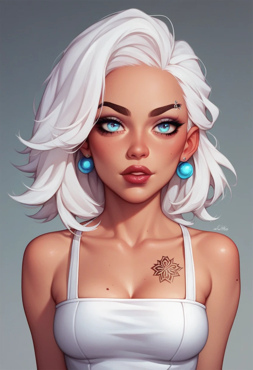 estilo de desenho animado:1.2), Yvonne Strahovski mulher Imagem de desenho animado de uma mulher , roupas sensuais , garota super fofa, authoritarian would be facial expressioncartoon style illustration, estilo de arte dos desenhos animados, estilo de arte dos desenhos animados, digital illustration style, design de personagens altamente detalhado, arte digital detalhada fofa, City fan art, design de personagem retrato, beautiful digital illustration, retrato de alta qualidade, arte em quadrinhos, retrato do design do personagem, white background Buso without clothes and medium breasts, beautiful and symmetrical body curves