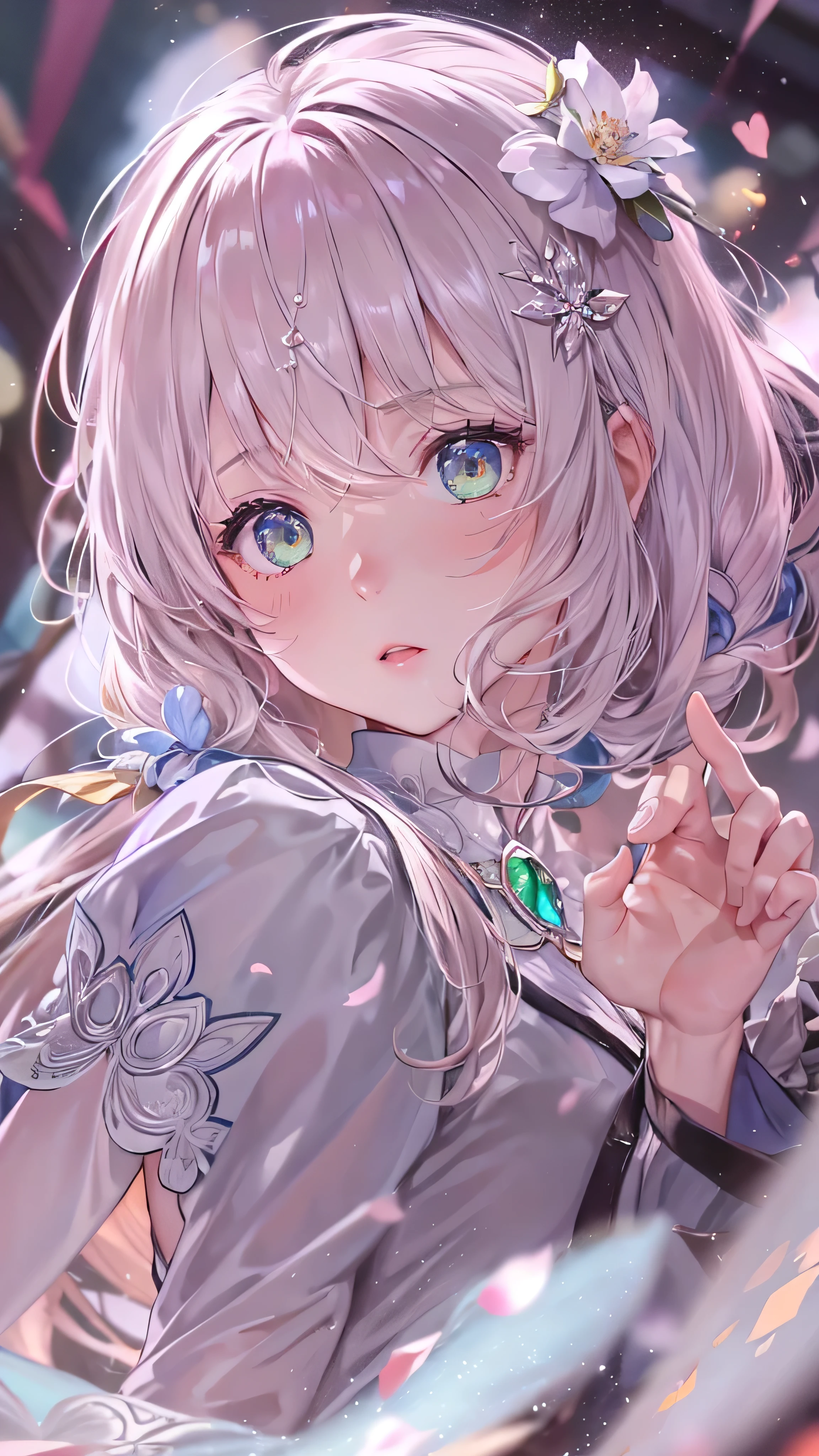 Anime girl with long hair and blue eyes holding a umbrella - SeaArt AI
