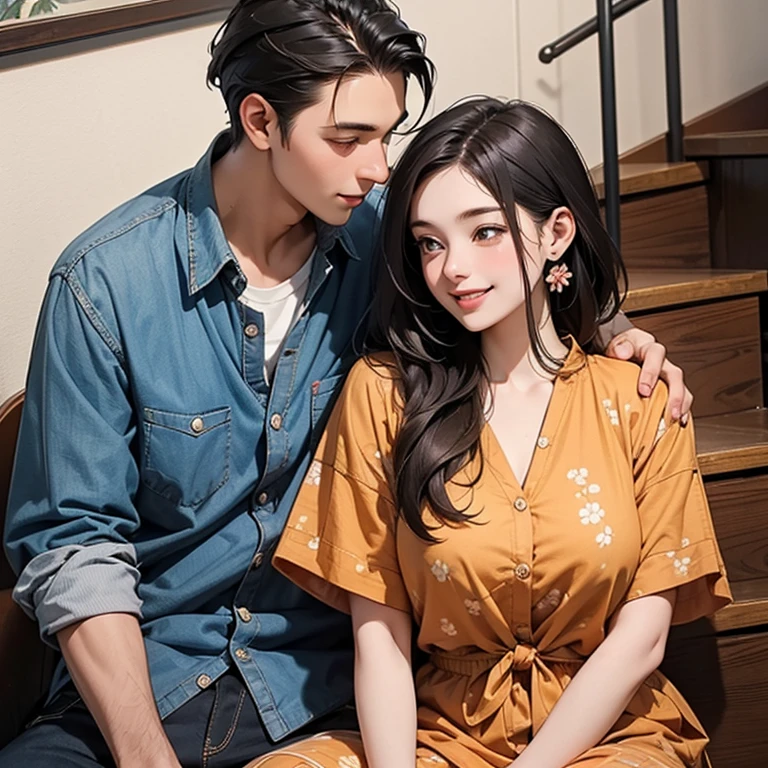 Book cover with a woman and a man, lovely couple, man and woman
