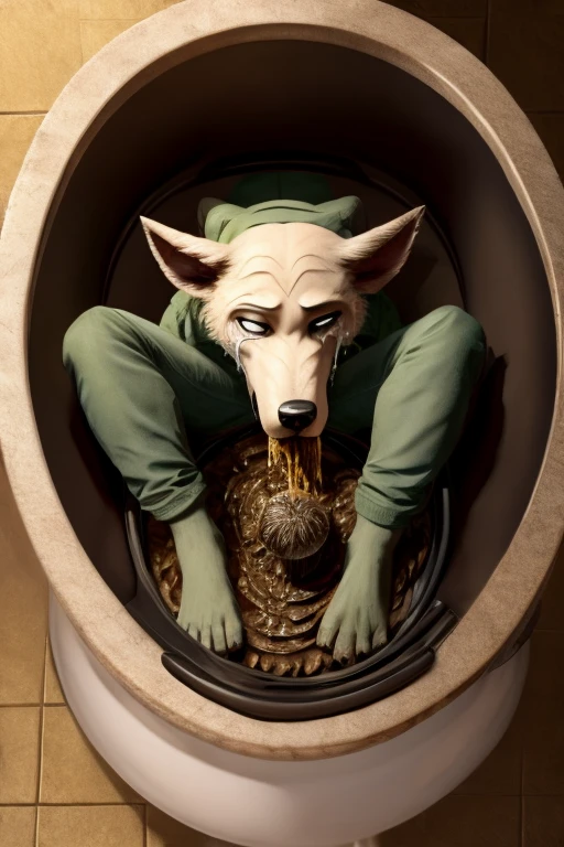 BEASTARS Legoshi Eating Dung Eating Dung Scatro Adult Dirty Poop Forcibly Crying All Over Your Body Plunge Your Face Into a Dirty Toilet