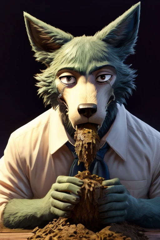 BEASTARS Legoshi Eating Dung Eating Dung Scatro Adult Dirty Feces Forcibly Crying Body Stains