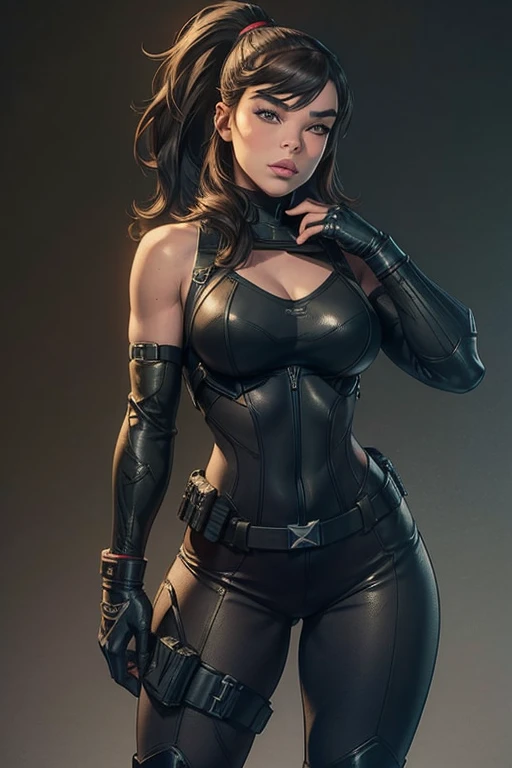 a beautiful busty Kate Beckinsale, assassin, wearing a tight leather bodysuit, short shorts, garter, and fishnet stockings, (best quality,4k,8k,highres,masterpiece:1.2),ultra-detailed,(realistic,photorealistic,photo-realistic:1.37),extremely detailed eyes and face,beautiful detailed lips,beautiful detailed eyes,longeyelashes,intricate details,cinematic lighting,dark moody atmosphere,dramatic shadows,high contrast,vivid colors,chiaroscuro,dramatic lighting