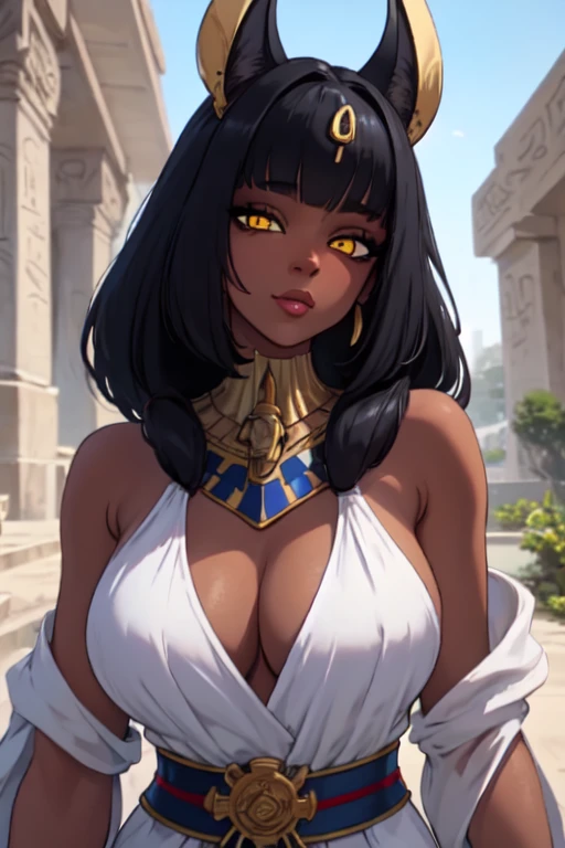 (8k ultra HD quality, best quality, 1 woman, alone, dark-skinned woman, black hair, beautiful face, flushed cheeks, beautiful woman,beautiful face, perfect eyes, beautiful eyes, lip gloss, beautiful lips, detailed , artwork, dark skin, large breasts, sexy, ancient costume, Roman, portrait, jewelry, parted lips, dark eyes, earrings, looking at viewer, Ancient Rome background, huge breasts, small sample, sexy, skin brunette, dark skin, holding breasts, wallpaper, goddess