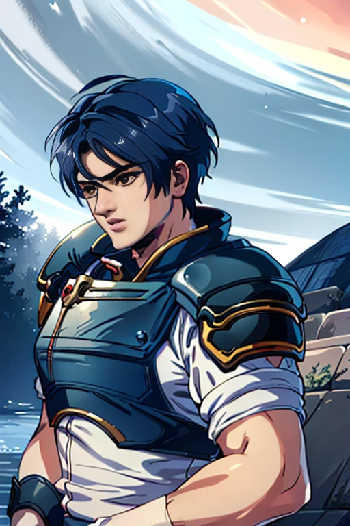 (High resolution CG), (  top quality  ), (High resolution CG), (  top quality  ), (Mars Fire Emblem ), (Overall view)    Huagai with a cool and handsome face  ,SWAT Clothing,  Beauty, 18 years old,   toned musculature,   with a cool and handsome face  , Sharp Eye