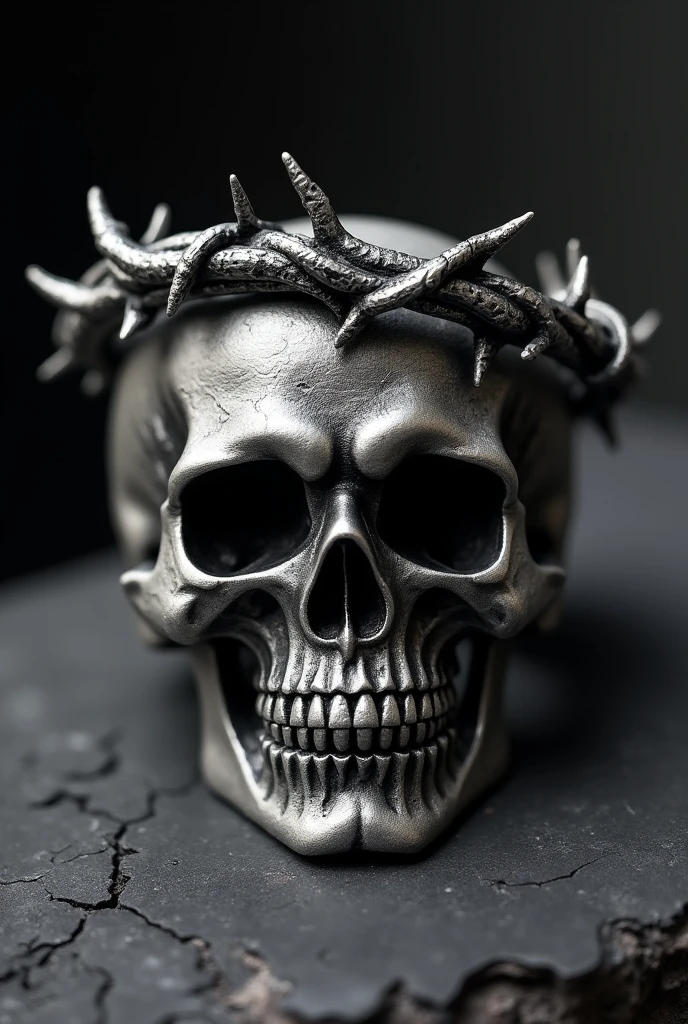 A dark, ornate skull-shaped amulet, glowing with a dim, eerie light, resting on a velvet pillow.,Harry Potter series,Tom is a tall young male, pale, short black hair, brown eyes, gaunt features, famously portrayed by christian coulson