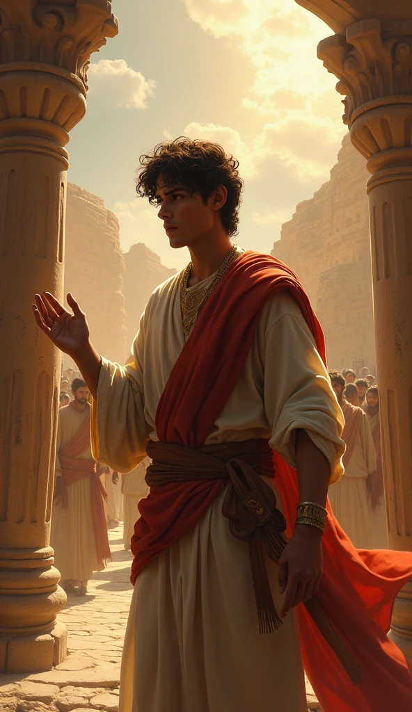 One day, God saw Cain looking really upset. He wasn’t smiling, he was angry. (anime) (They are in the old jerusalem)