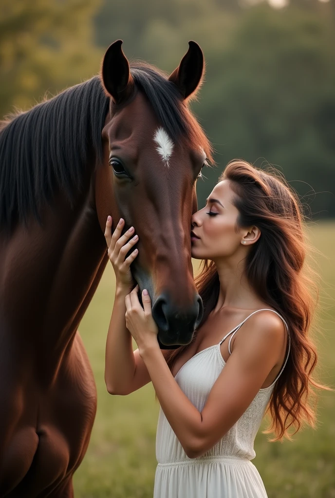 A woman having sex with horse