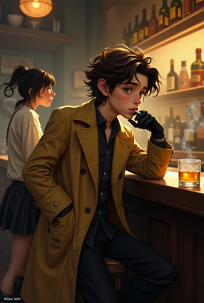 A young man with black short hair, wearing a black T-shirt, sat at the head of a long table., surrounded by people who looked at him in shock., 8k, super detail, ccurate, best quality, masterpiece